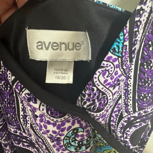 Avenue Maxi Dress 18/20 Paisley Print Sleeveless V-Neck Stretch Boho Summer - Picture 5 of 12